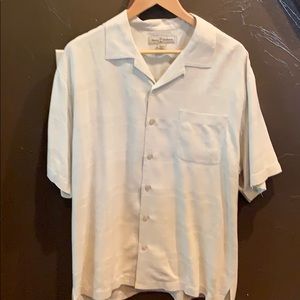 Tommy Bahama 100% Silk Button Up with Palm Trees